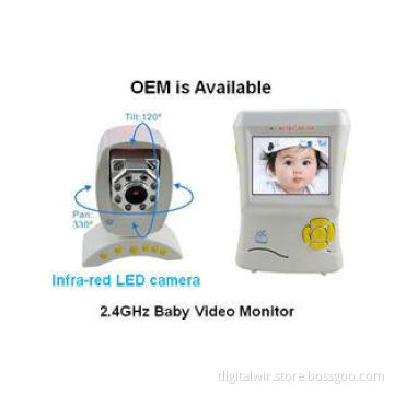 2.4" TFT LCD Wireless Digital Video Baby Monitor with Tempe